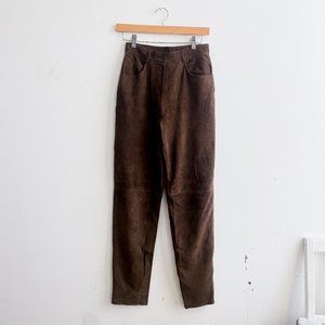 VINTAGE  Brown Goat Suede Pants